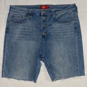 Dickies High Rise Cut-Off Jean Shorts